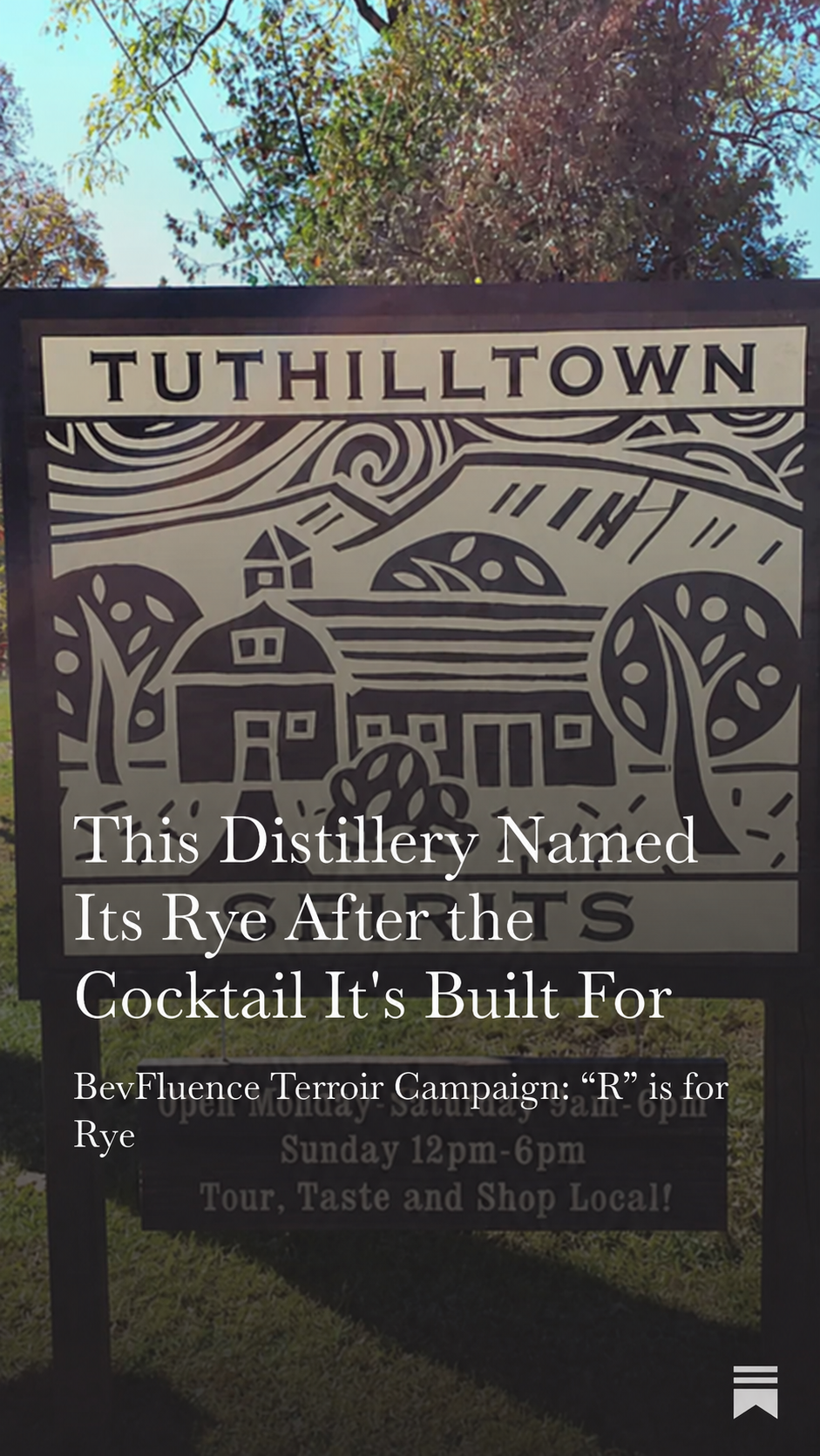 This Distillery Named Its Rye After the Cocktail It’s Built For